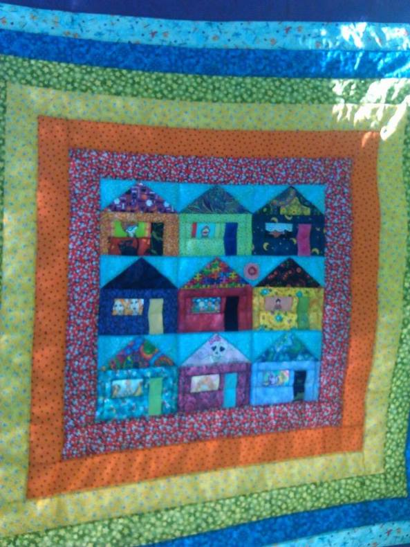 house quilt detail